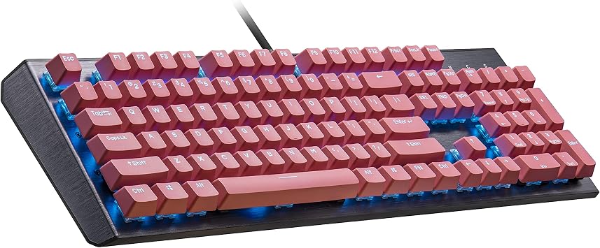 Cooler Master PBT Doubleshot Backlit Keycap Upgrade Set Sakura Pink for Mechanical Keyboards, Compatible with Standard US 104 Layout Keyboards KC-NPDMF1-US