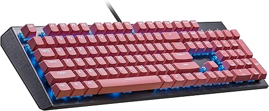 PBT Doubleshot Backlit Keycap Upgrade Set Sakura Pink for Mechanical Keyboards, Compatible with Standard US 104 Layout Keyboards (KC-NPDMF1-US)