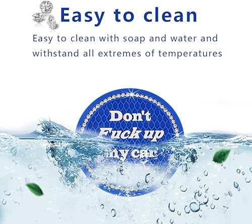 Miniatura 3 de Ziciner Paquete de 2 posavasos brillantes para automóvil con tapa para botón de inicio y parada, almohadilla de goma suave con diamantes de