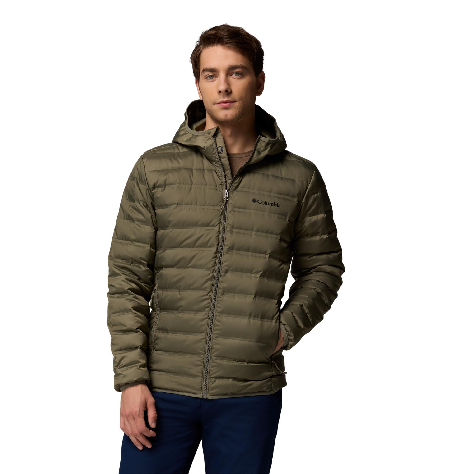 Columbia Lake 22/2 Down Hooded Jacket – Herren Daunenjacke, Stone Green, Größe M