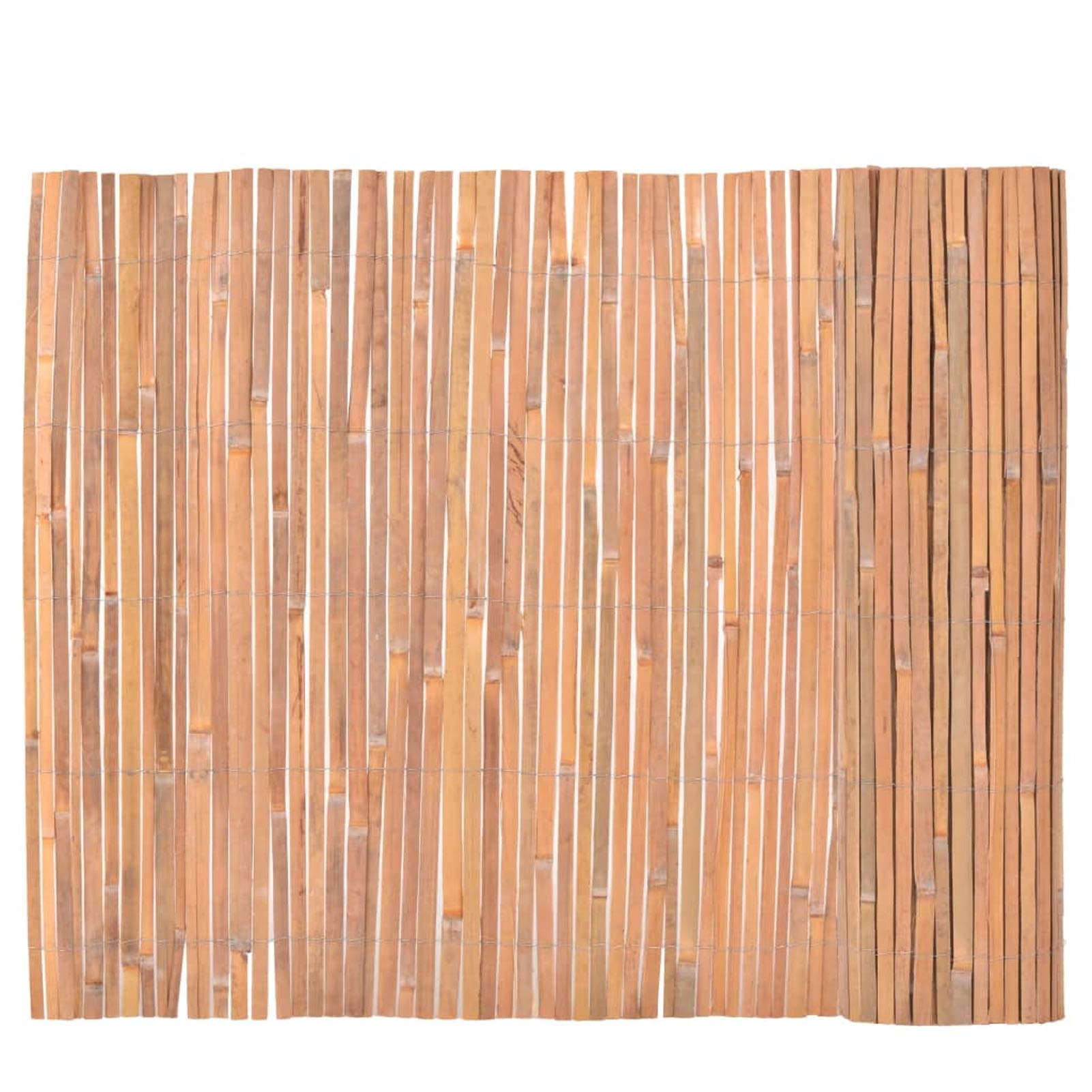 Bambusowe ogrodzenie 2 szt. 100 x 400 cm, bambusowa mata prywatności - bambusowa mata do ogrodu i na balkon - wytrzymały naturalny bambusowy ekran prywatności odporny na warunki atmosferyczne