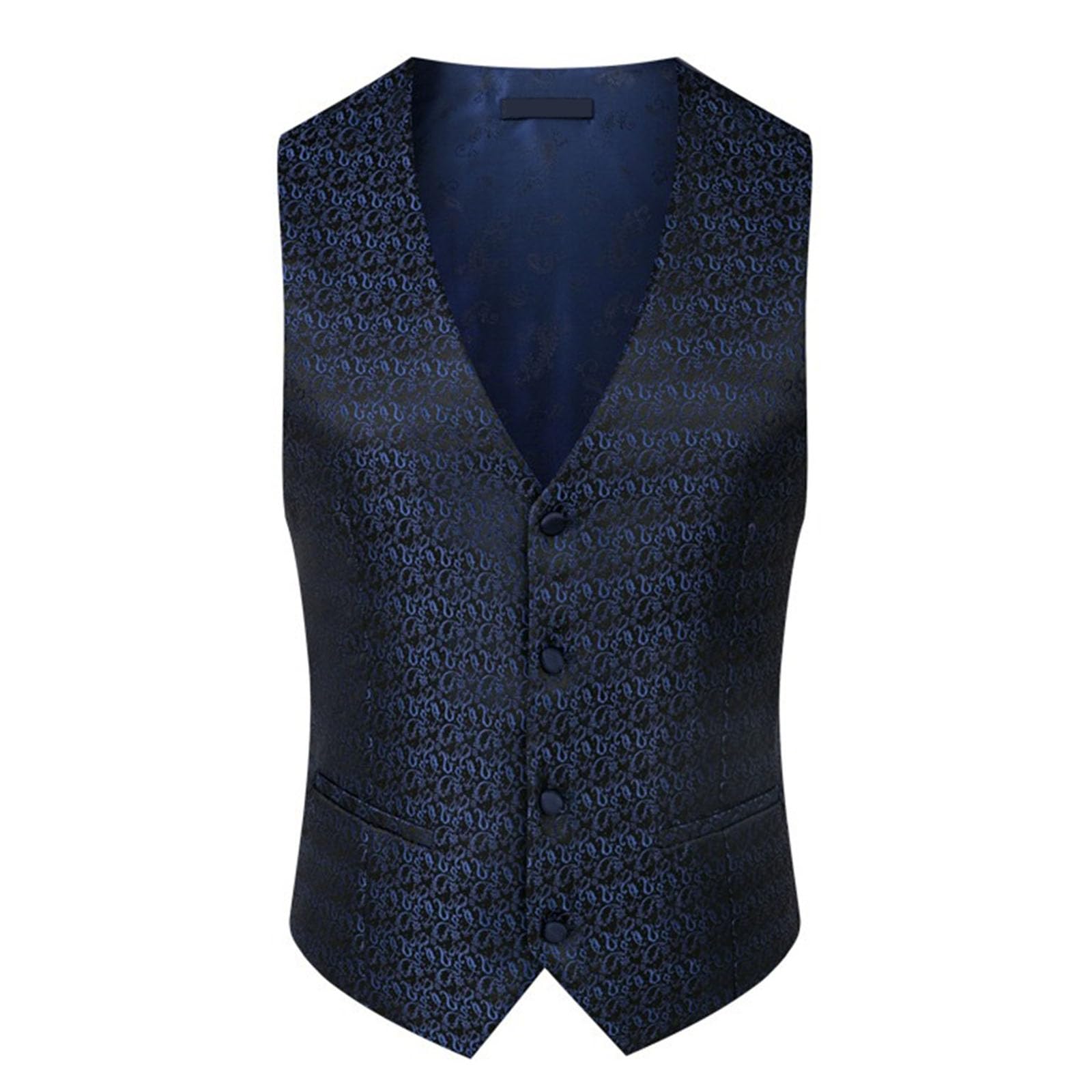 Trajes de Hombre de Corte Regular, Corte Entallado, Esmoquin Floral Premium 3 Piezas para Boda, Novio, Atuendo graduación