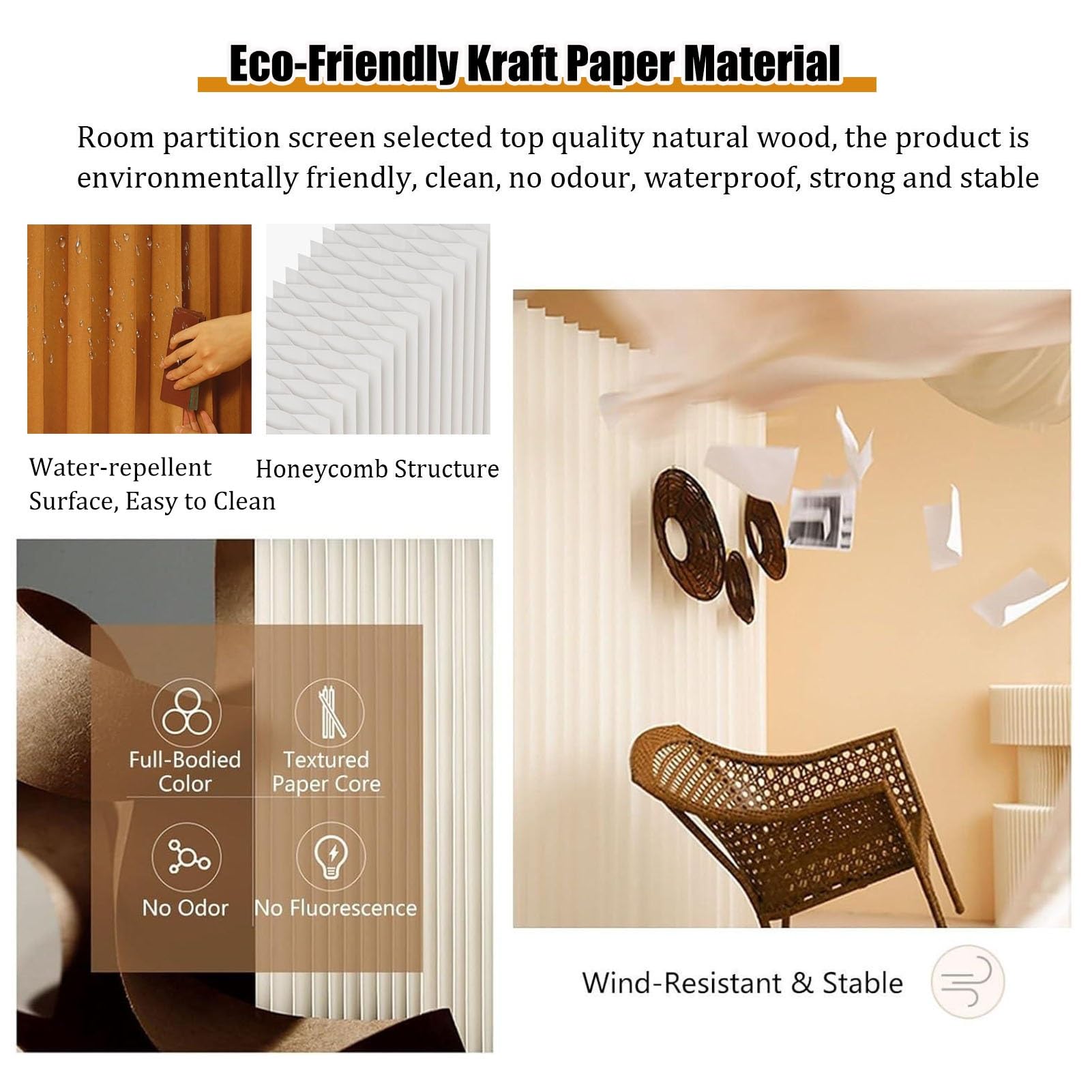 Separador de ambientes plegable y ajustable grande – Portátil para oficina y hogar, separador de espacio flexible (300 x 220 cm)