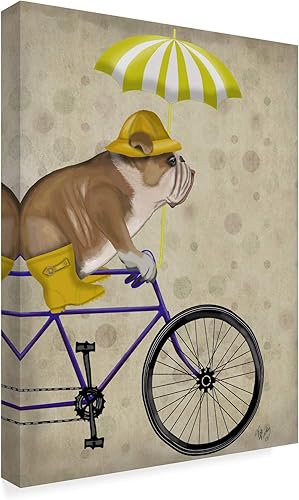 Miniatura 2 de Fab Funky - Bulldog inglés en bicicleta (31.9 x 50.4 in)
