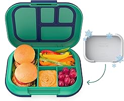 Bentgo® Kids Chill Leak-Proof Lunch Box - Included Reusable Ice Pack Keeps Food Cold; 4-Compartment Bento Lunch...