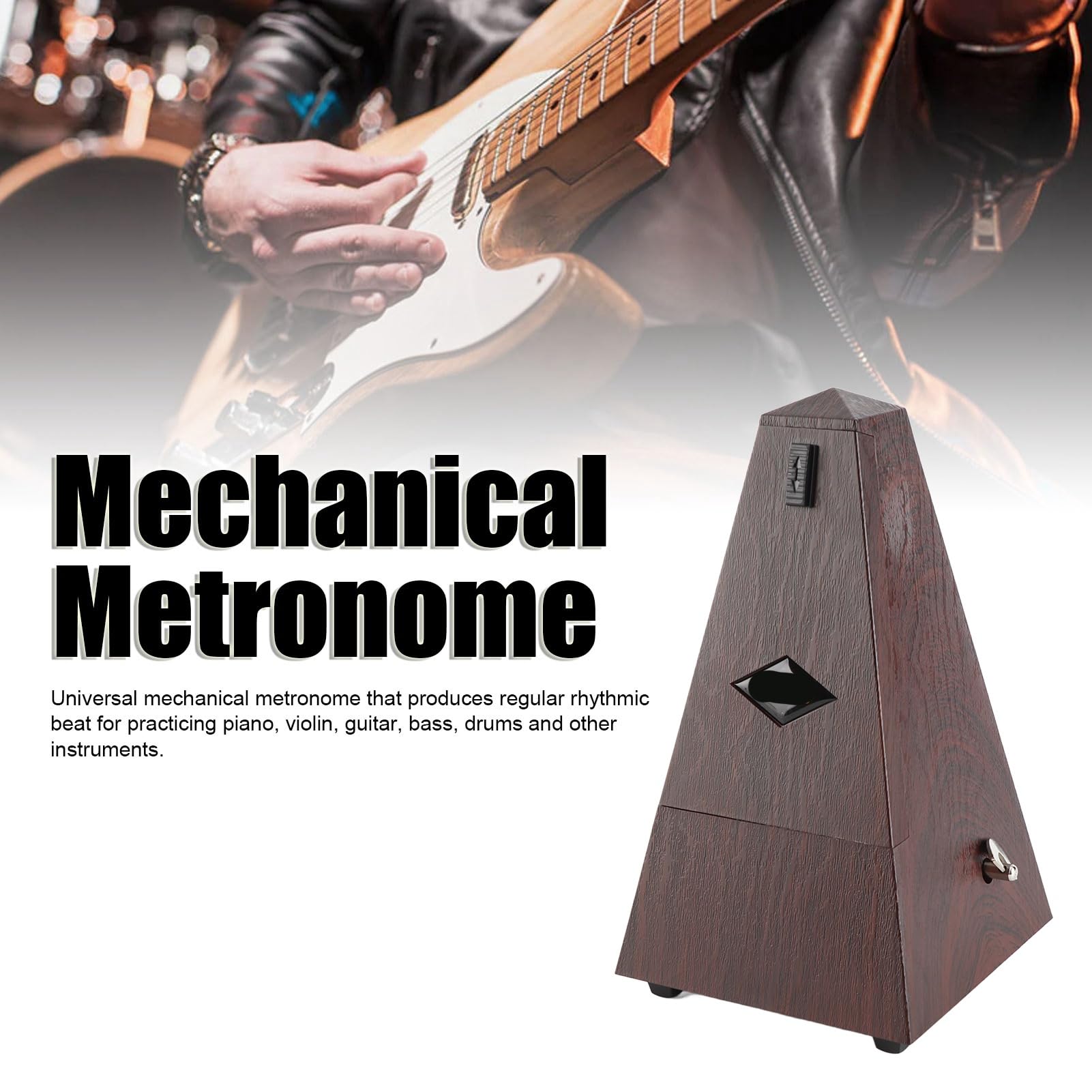 Metrónomo Mecánico, Metrónomo Universal Diseño Clásico Preciso Sonido Grande para Guitarra para Violín