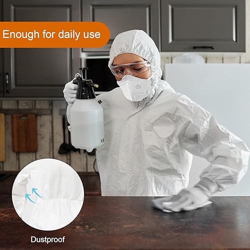 Miniatura 5 de Zimchado Professional Hazmat Suit Kit - Full Body hazmat suits disposable Coveralls with Hood & Reinforced Zipper Heavy Duty