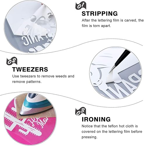 Miniatura 4 de Vinilo de transferencia de calor blanco para camisetas, 36 hojas, vinilo HTV para planchar de 12 x 10 pulgadas para varias máquinas de corte
