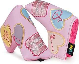 mytag Golf Head Covers Pink, No Bad Days On The Course Golf Club Covers Driver Fariway Hybrid Headcover for Women Girls