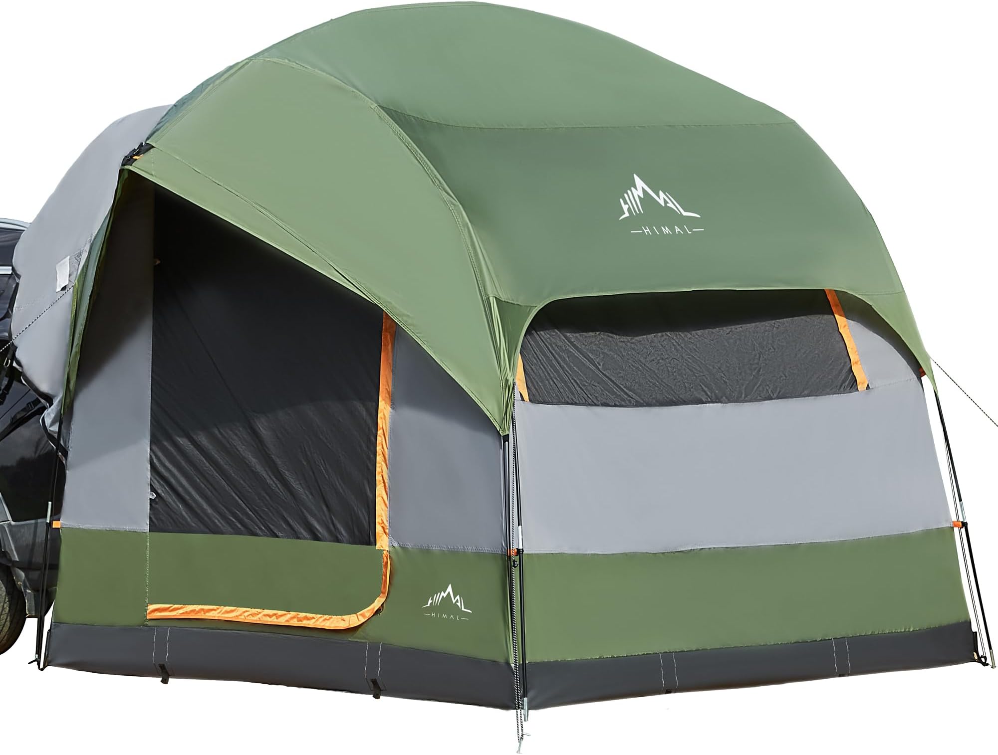 GoHimal SUV Tent for Camping, Waterproof PU3000mm Spacious Double Layer Design for 5-8 Person, Includes Rainfly and Storage Bag, 8FT L x 8FT W x 7.2FT H Green