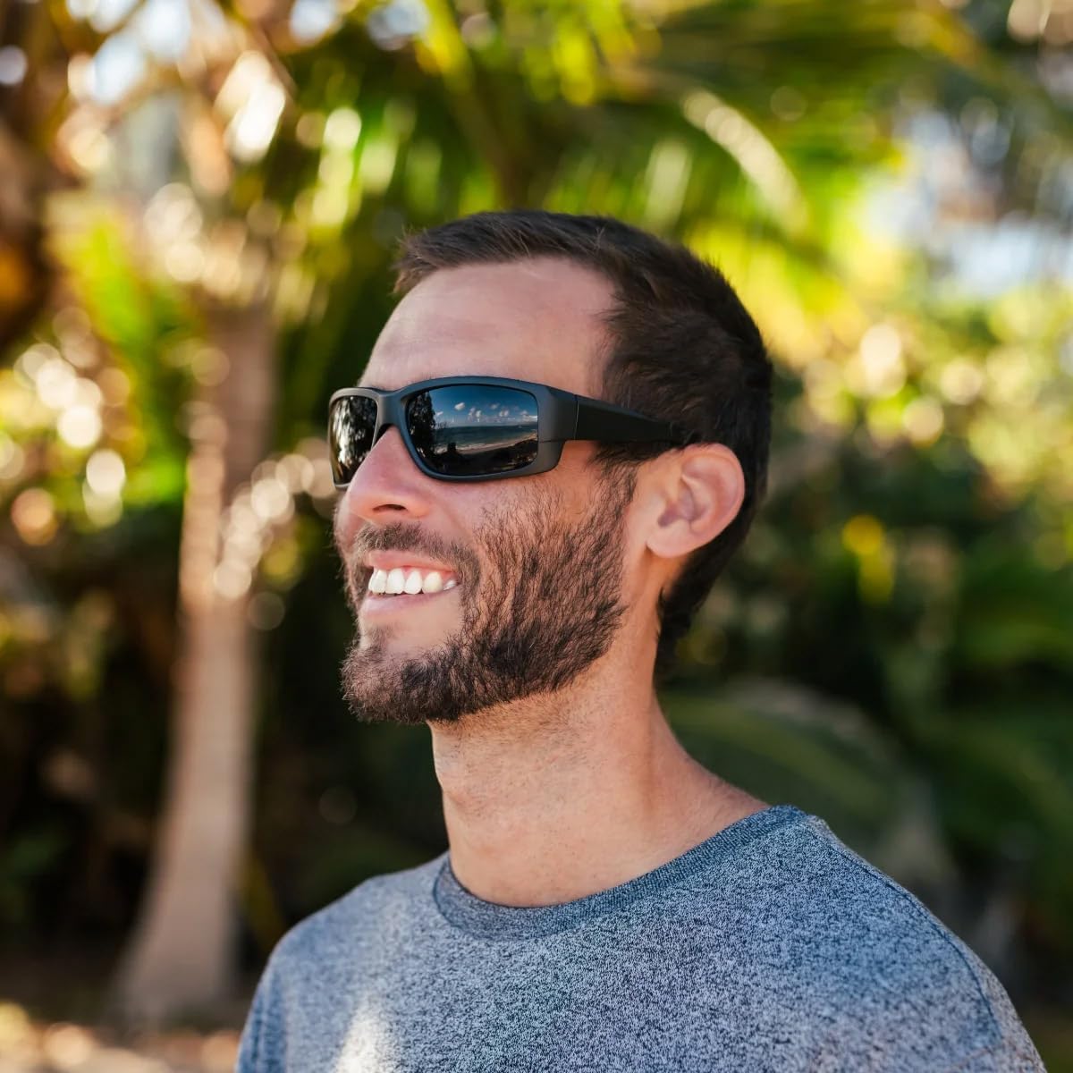 Shady Rays Capitan | Wrap Frame with Rubber Accents and Polarized Lens
