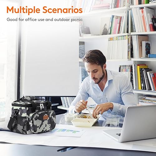 Miniatura 160 de Lifewit Lonchera mediana aislada, suave y refrigerante, para adultos, hombres y mujeres, leopardo, 12 latas (9L)