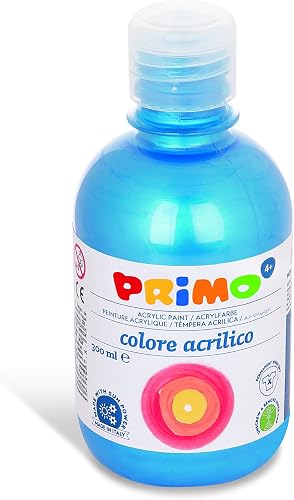 Primo Metallic Acrylic Paint 300 ml, Cyan