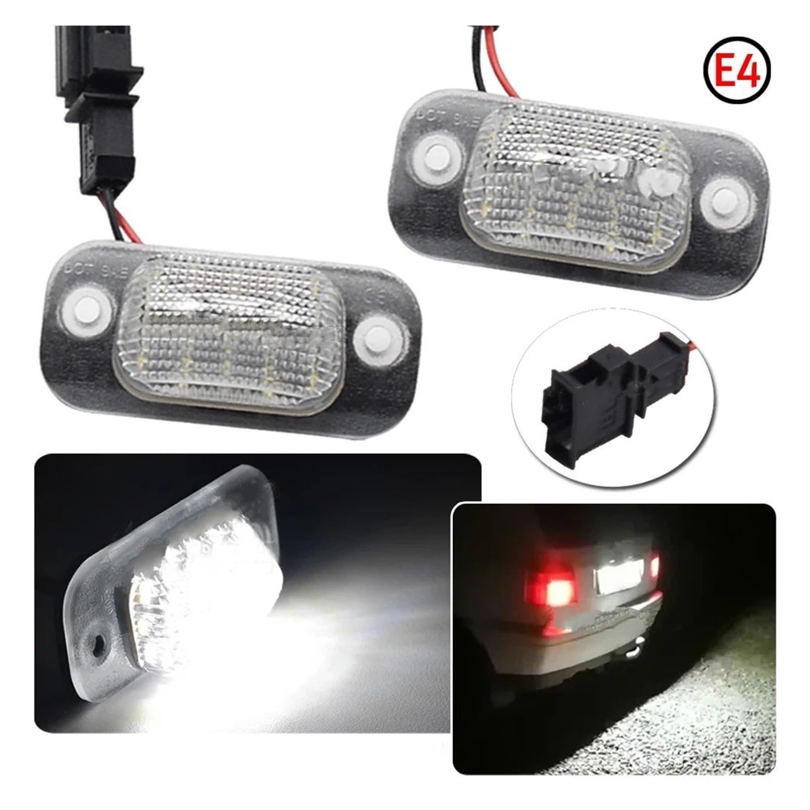 Iluminación De Matrícula Para VW Para Golf 3 Hatchback Cabriolet Para Polo MK3 6K 2 Uds Luces LED Para Placa De Matrícula Coche