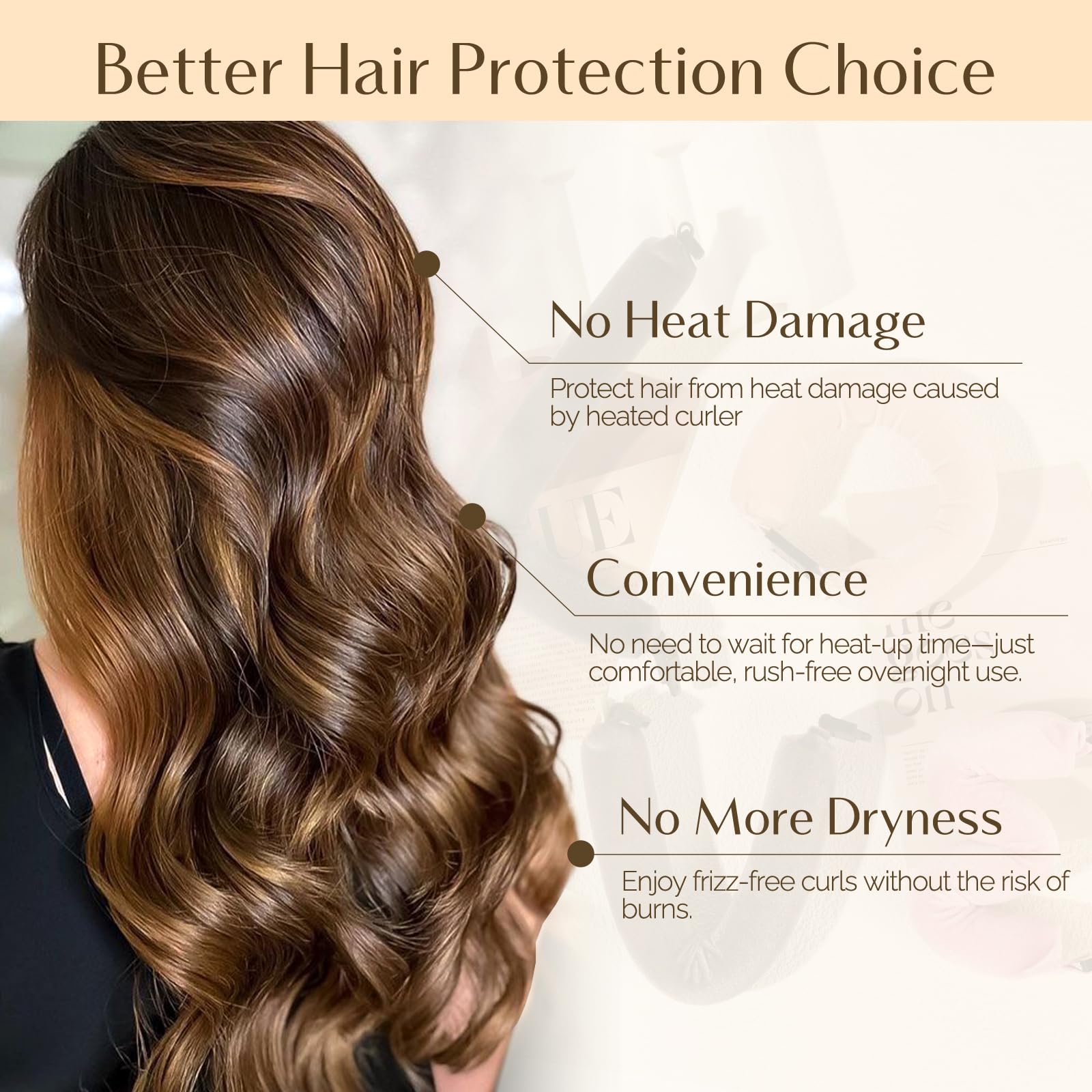 Snapklik.com : Heatless Hair Curler, Heatless Curls Overnight, No Heat ...