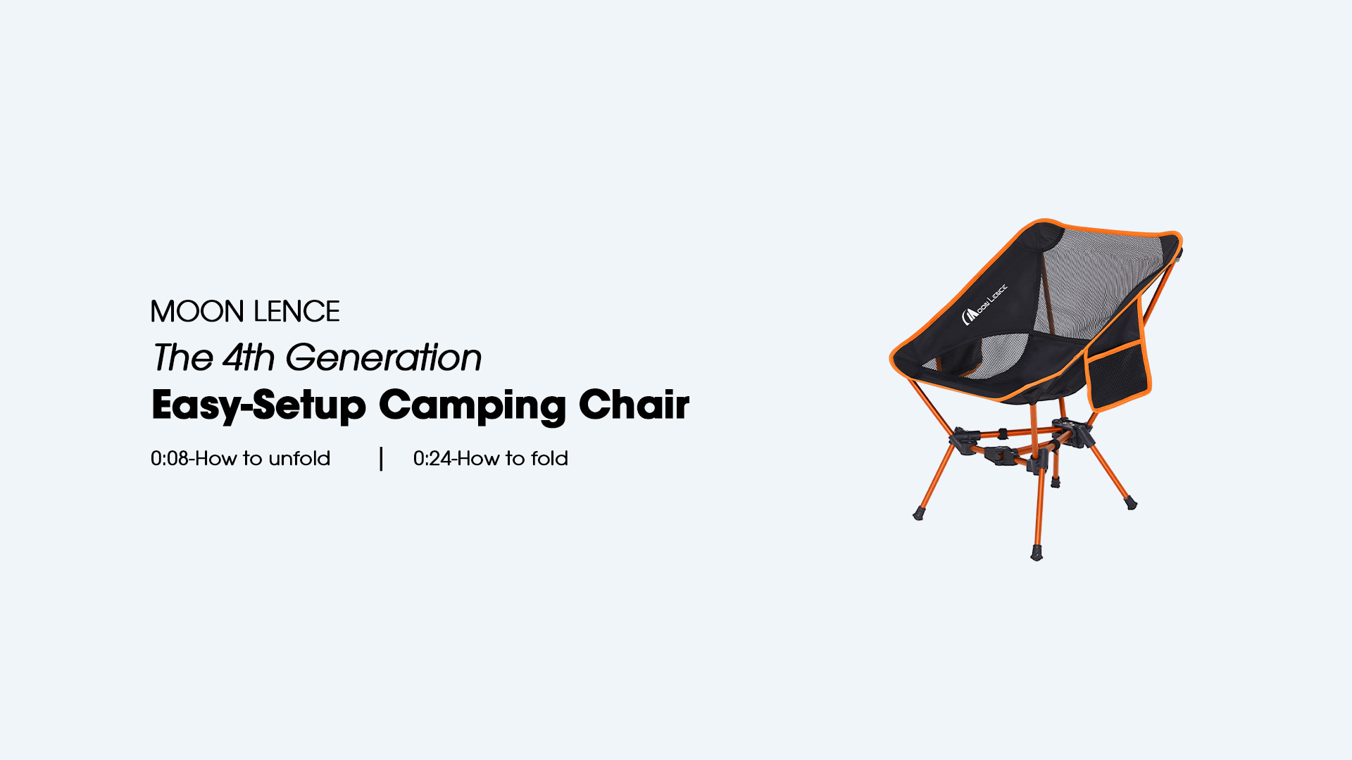 MOON LENCE Silla de Camping Portátil para Mochilero - Cuarta Generación Ultraligera Plegable - Compacta y Ligera para Senderismo, Montañismo y Playa (Negro-1Pieza) miniatura 7