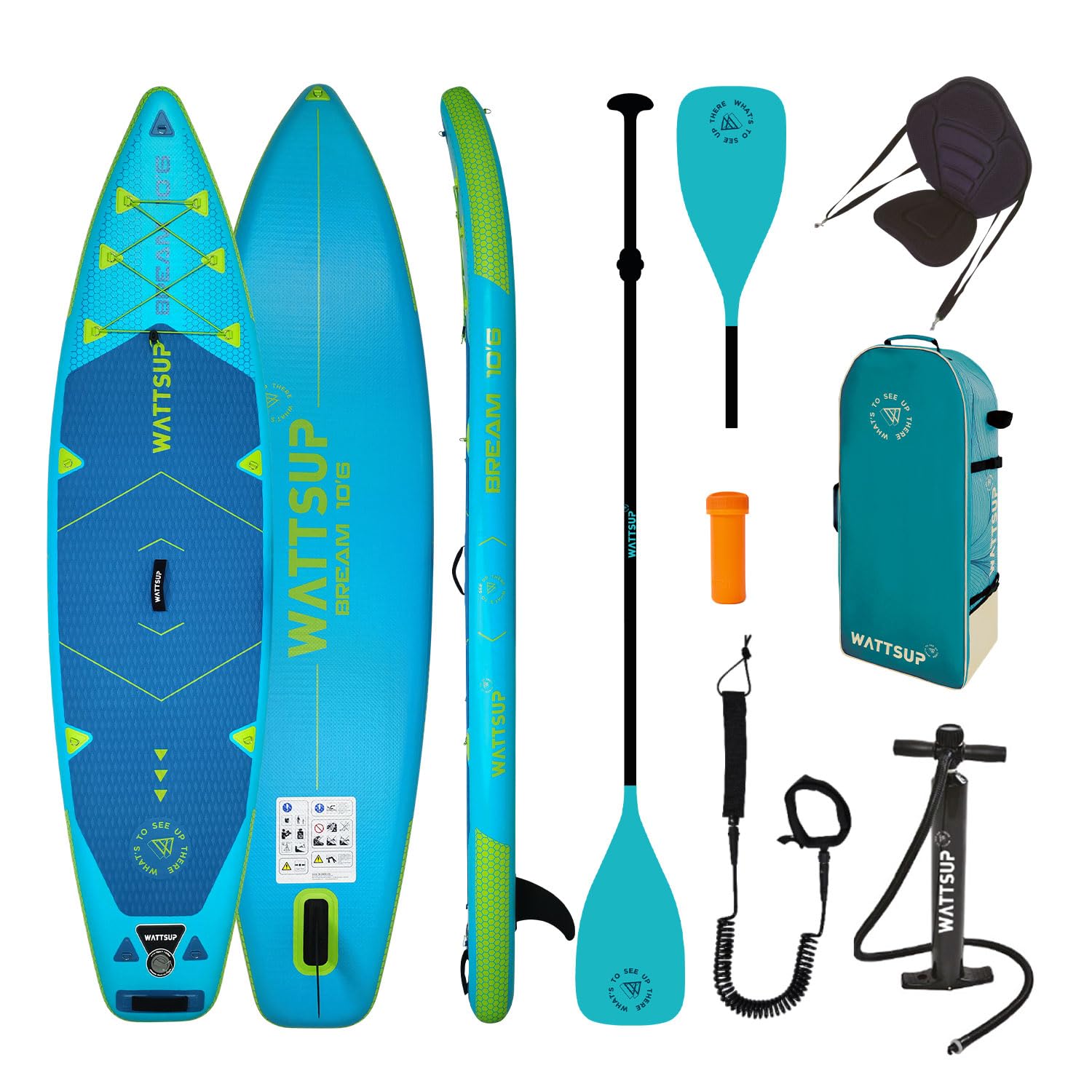 Wattsup - pb -wbrm106k - sup wattsup - Bream 10'6 (combo kayak) - spessore 15 cm - goccia - punto - rigido e robusto - 125 kg