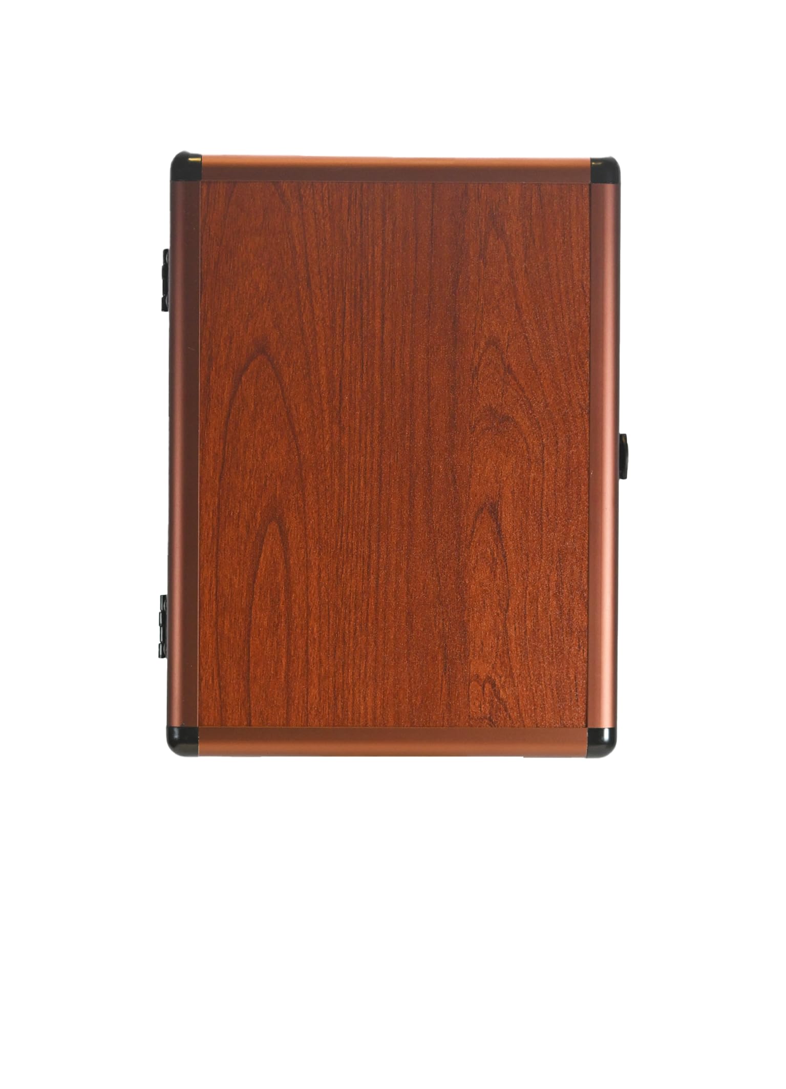 Double Alu Case o wyglądzie drewna logo. Tschtennis aluminiowa walizka z pianki do bezpiecznego przechowywania rakietek do tenisa stołowego i piłek