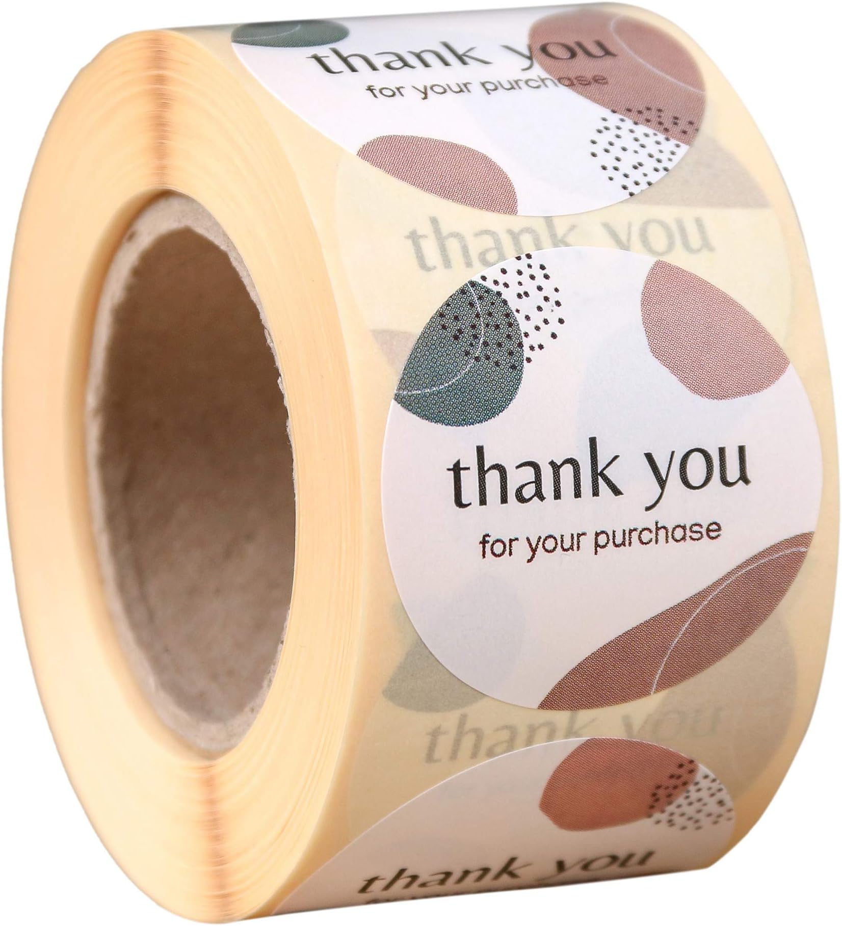 Elegant Design for Business, 500 Thank You for Your Purchase Stickers, 4 Unique Design,1.5" Round, Great for Online Retailers, Boutiques, Shops to Use on Bags, Gift Boxes and Envelopes…