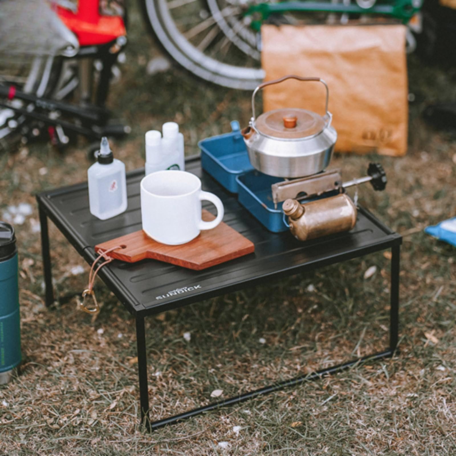 Baoblaze Mesa Plegable para Exterior Mesa Portátil Mesa de Picnic Mesa de Camping con Tablero Rectangular Estable y Patas Tubulares Resistentes en Aleación de