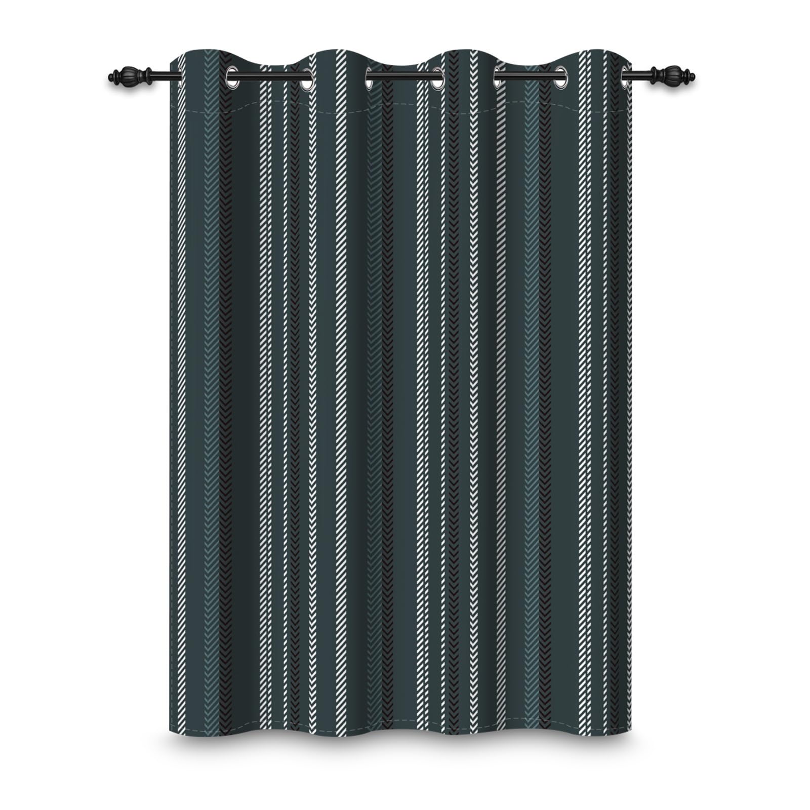 Rideau occultant moderne pour chambre et salon chic à chevrons