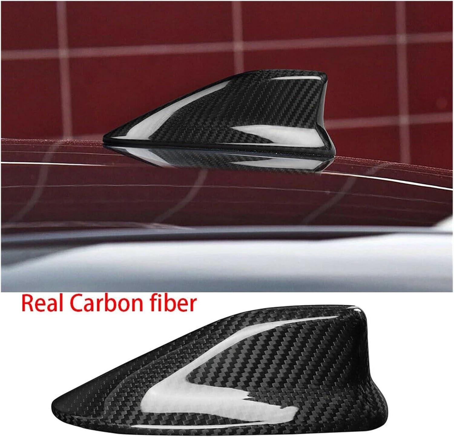 Carbon Fiber Car Roof Shark Fin Antenna Trim Cover Compatible for Subaru BRZ Compatible for Toyota 86 2014-2019 Exterior Decorative Antenna Base Cover