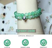 Vista 117 de 2Pcs Healing Crystal Bracelets for Women Handmade Beaded Bracelet Healing Prayers Crystal 8mm Natural Stone Beads Bracelet Stress Relief Get Well