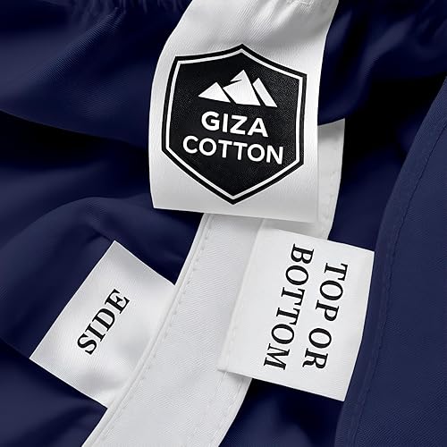 Miniatura 4 de MyGiza Sheets - Juego de sábanas de algodón Giza de primera calidad, tamaño split king, individual, matrimonial, king y queen, set de 4 unidades.