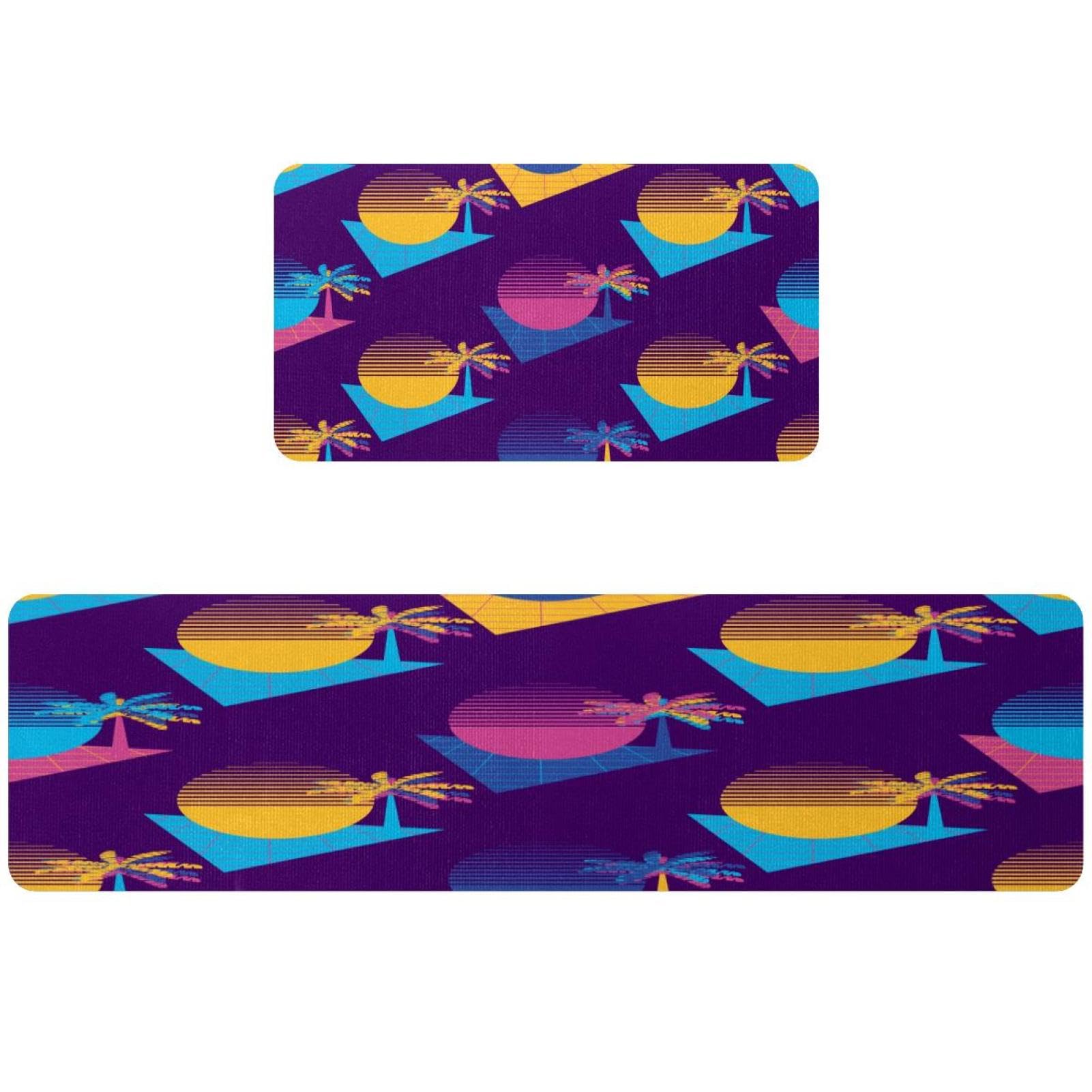 Alfombrillas de cocina antideslizantes VAPOKF de diseño futurista lavables y muy absorbentes