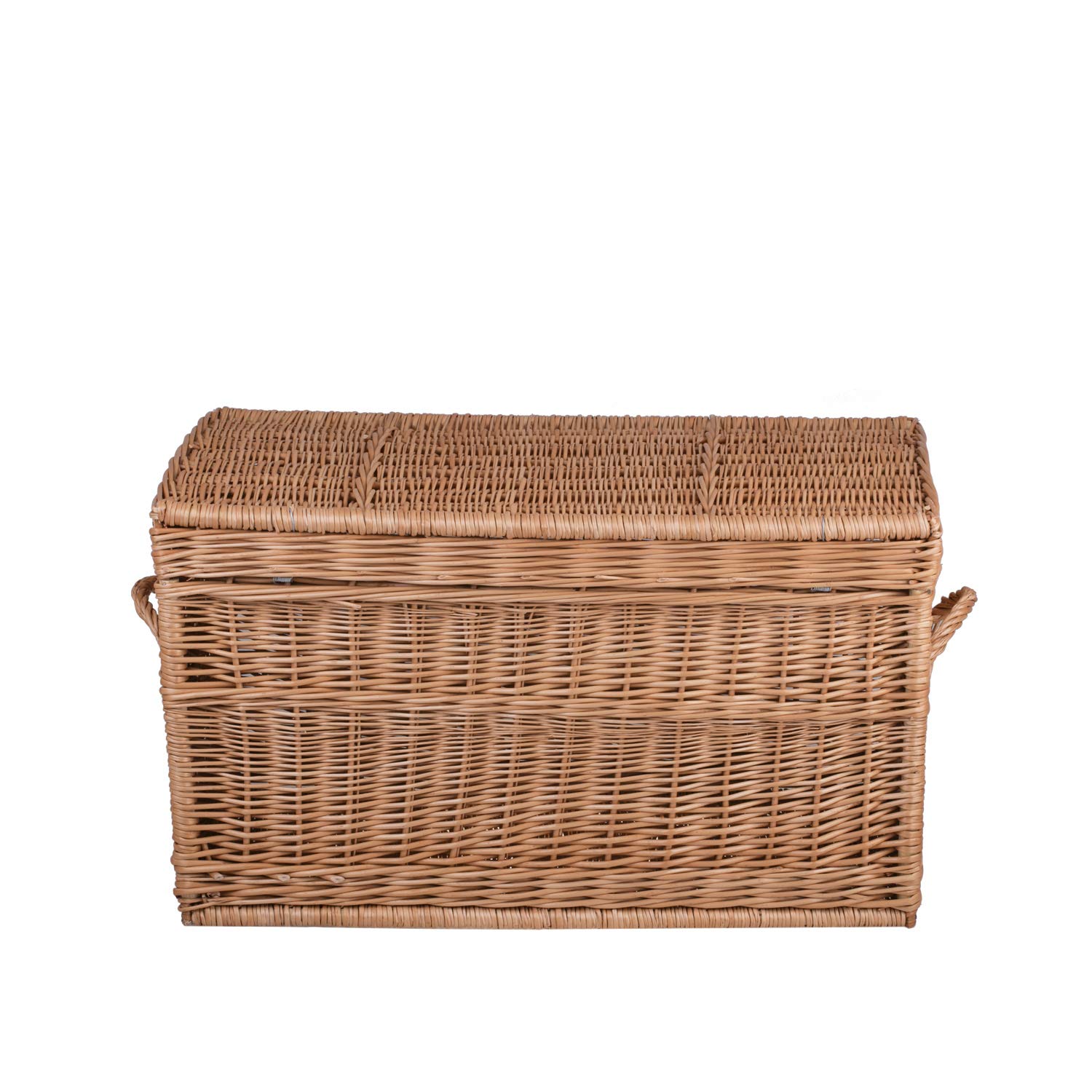 e-wicker24 Coffre,malle, panier,corbeille de rangement en osier buff (60x39 H39, naturel)