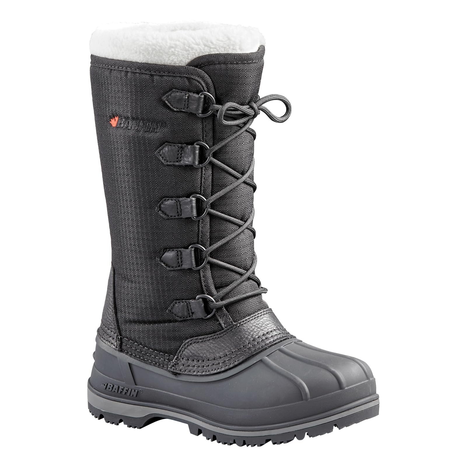 Baffin Womens OTTAWA Waterproof Insulated Tall-Height Lace-Up Snow Boots Leather Nylon Upper Flexible Polar Rubber Base