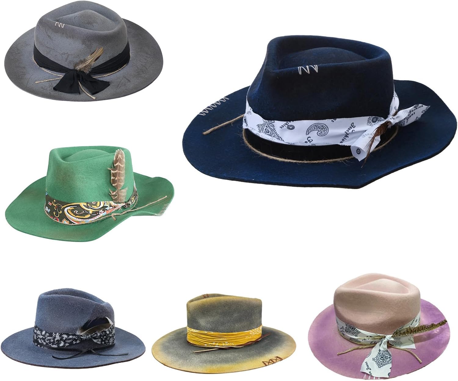 Distressed Ethnic Wool Hat with Distressed Detail Trendy and Comfortable for Men and Women Personalized and Stylish Hat