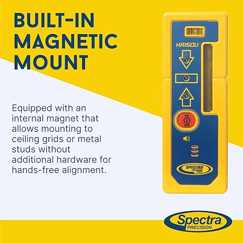 Miniatura 3 de Spectra Precision Receptor láser HR150U con abrazadera de varilla C61 resistente, LED de doble cara, montaje magnético, altura de captura de 1.969