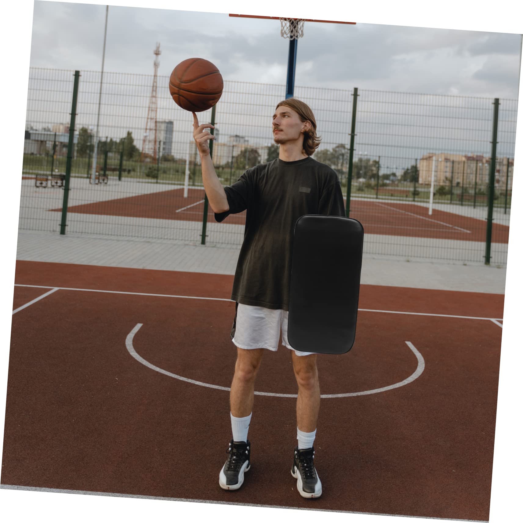 Sosoport Cuscino Blocco Basket in PU Leather e Schiuma per Allenamento Professionale