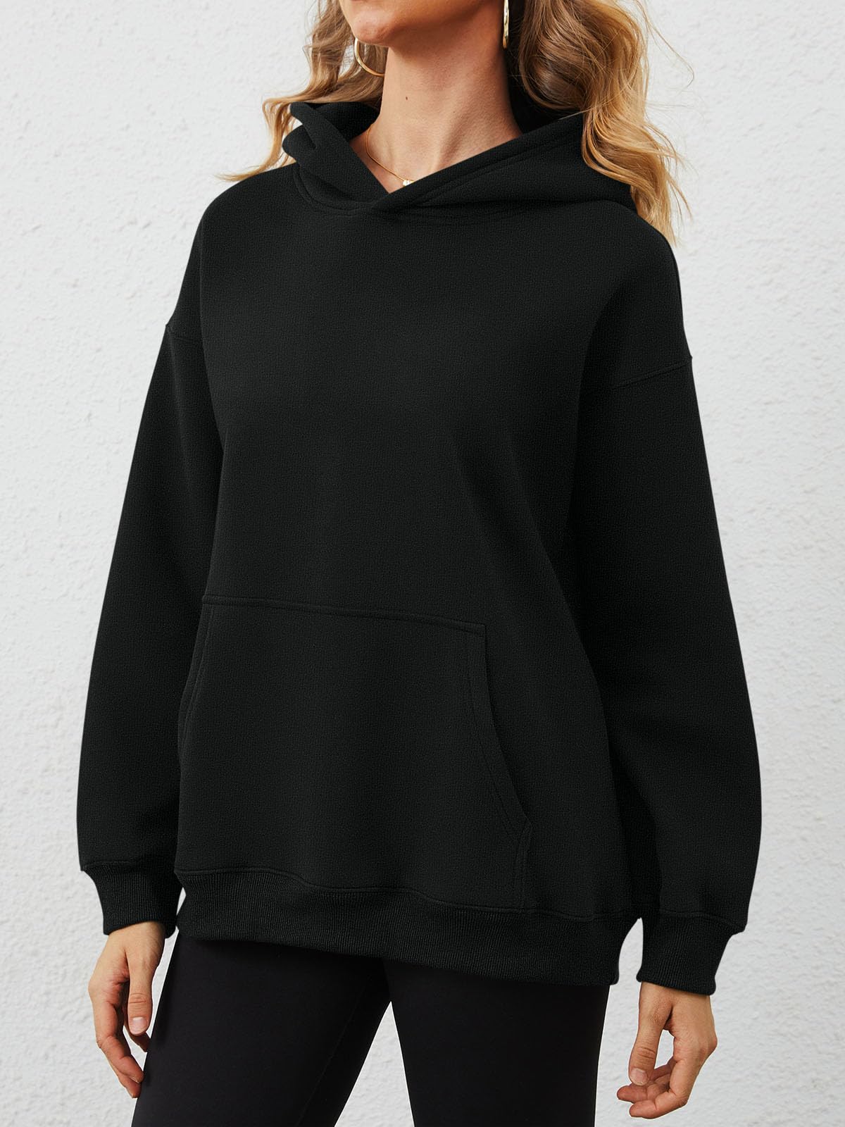 Tomwell Oversized Hoodie Damen Winter Pullover Casual Kapuzenpullover Langarm Sweatshirt Tops mit Taschen