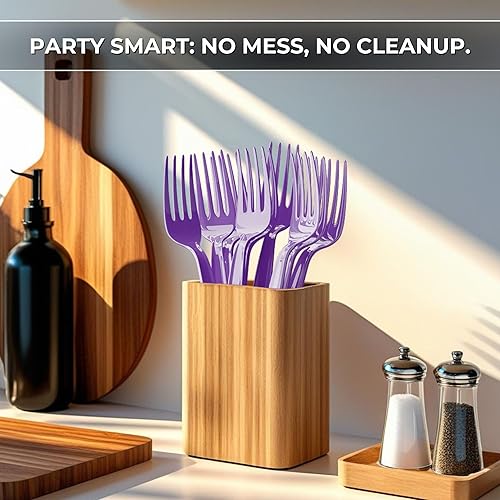 Vista 98 de Cucharas de plástico azul claro (paquete de 24) – Cucharas de color azul claro para fiestas, artículos de plástico duraderos, cucharas de plástico