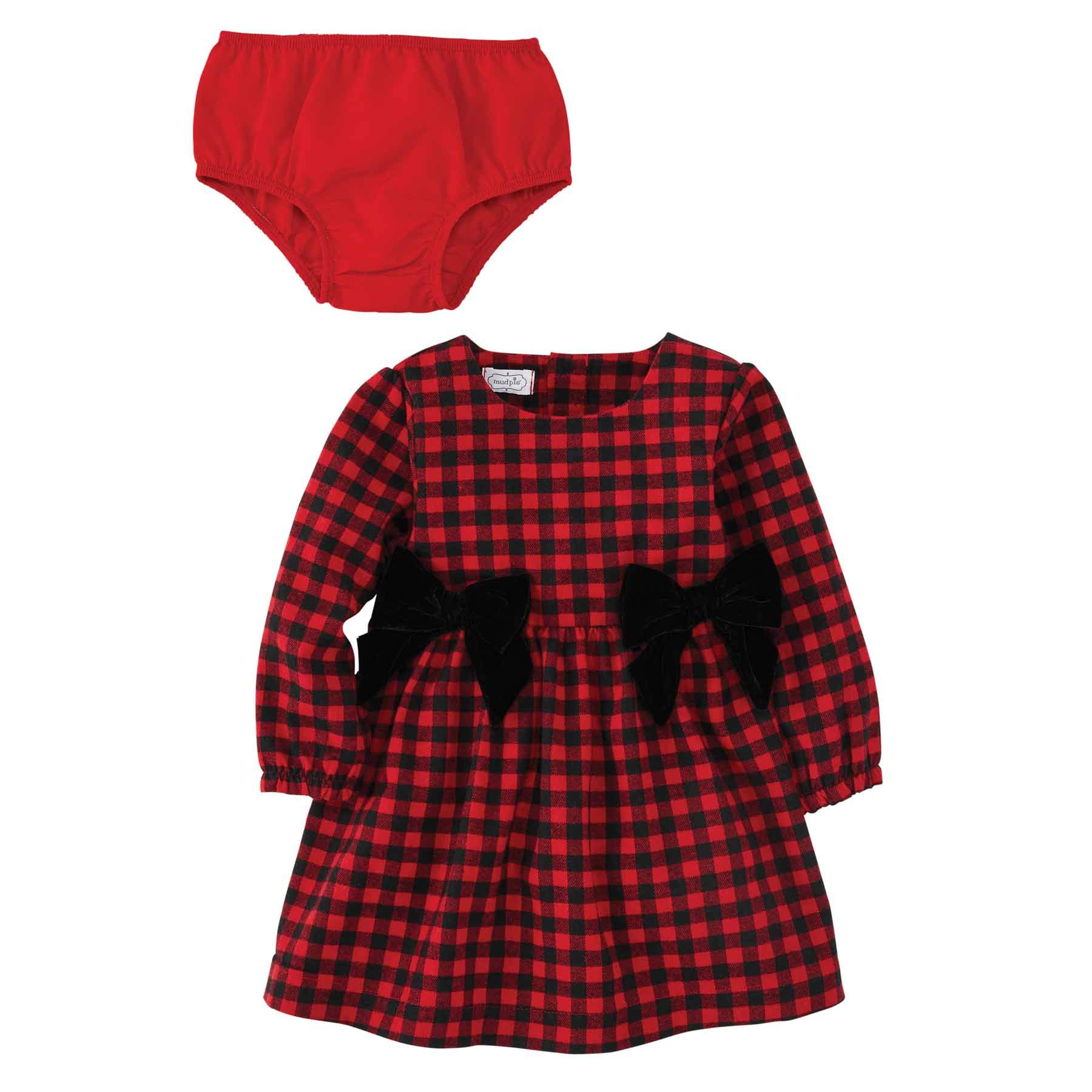 Mud Pie Baby Girls' Classic, Red, 3-6 Months