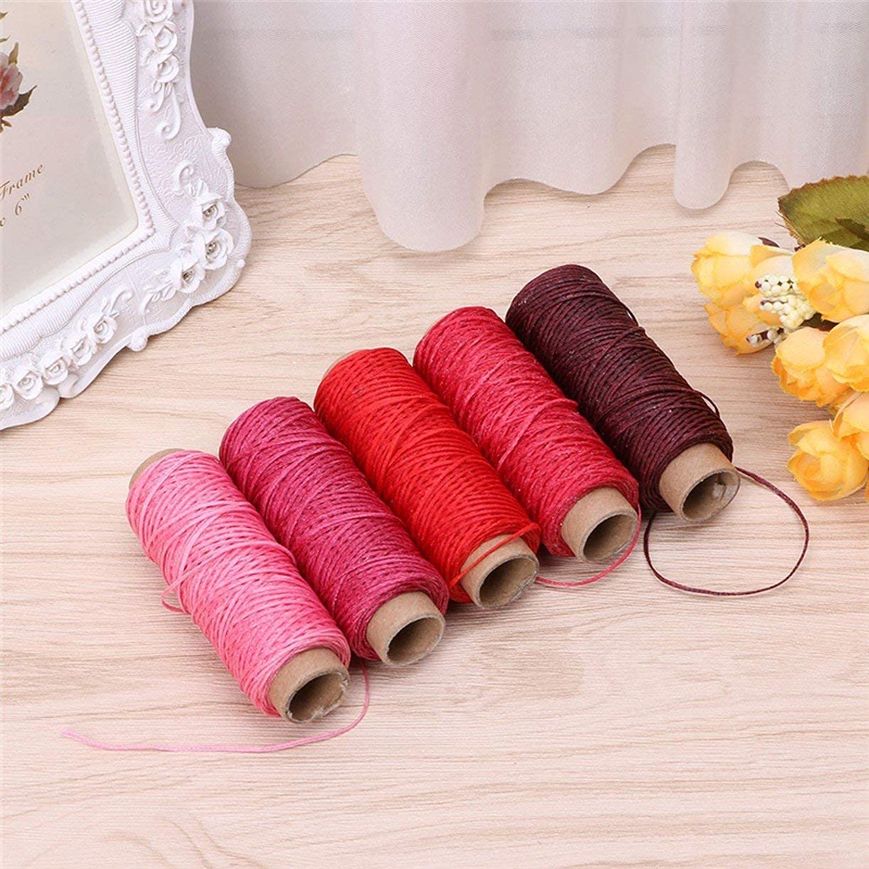 ZHONGJIUYUAN 38color 0.88mm 150D Cucire Cuoio Filo Cerato Per Scalpello Punteruolo Scarpe Bagagli Riparazione filo cera