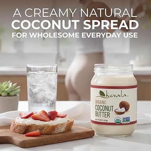 Miniatura 4 de Kevala Mantequilla de coco orgánica | Fabricado con coco entero orgánico | Crema para hornear y cocinar, alternativa a base de plantas sin lácteos |