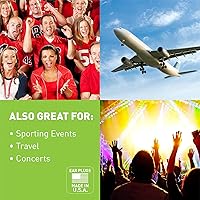 Vista 15 de Tapones para los oídos de Flents, 10 pares, paquete de de 1, Verde, 1