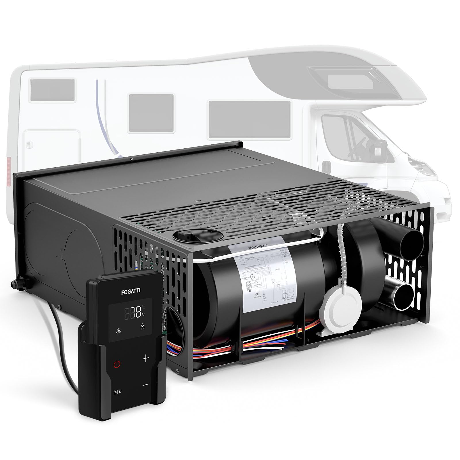 FOGATTI RV Furnace 25,000 BTU for Camper, Motorhome, RV Owners