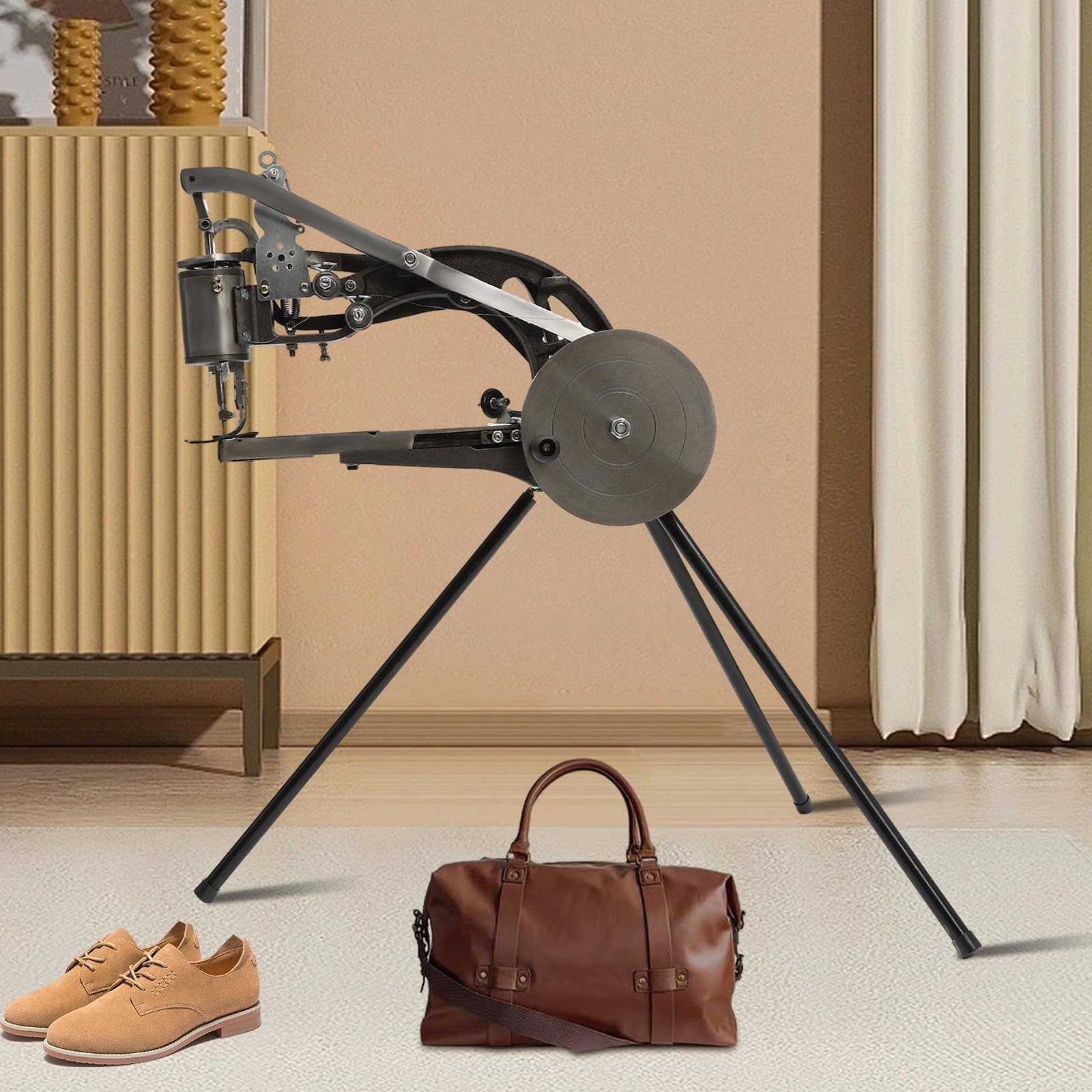Máquina de coser manual de cuero para zapatos, máquina de coser de cuero, Einstellba adecuada para hilo de nylon, seda y algodón