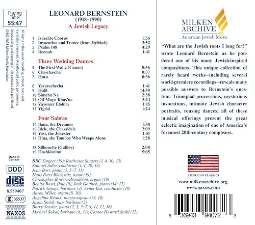 Miniatura 2 de Leonard Bernstein A Jewish Legacy Milken Archive of American Jewish Music