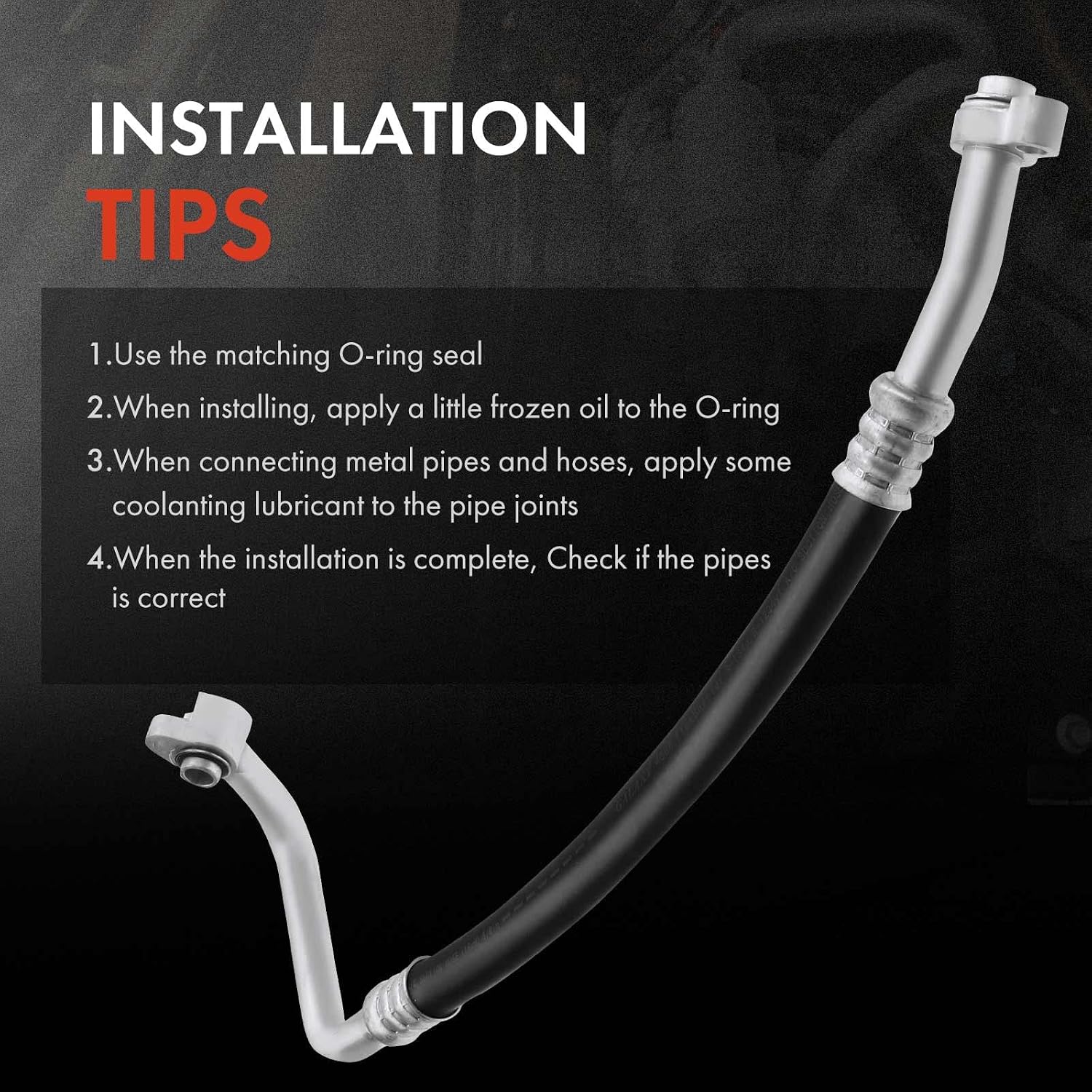A-Premium A/C Suction Hose Assembly Compatible with Dodge Journey, 2011-2020, 2.4L, with Automatic Temperature Control, Compressor to Evap