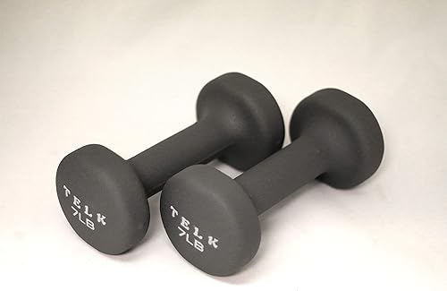 Miniatura 13 de TELK Mancuernas de neopreno, agarre antideslizante de neopreno, entrenamiento de construcción corporal de lujo, ideales para ejercicio general, 1