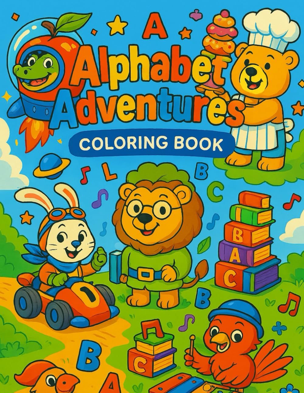 Alphabet Fun Time!: A to Z Coloring Adventure for Preschool & Kindergarten (Animal Adventures Series)