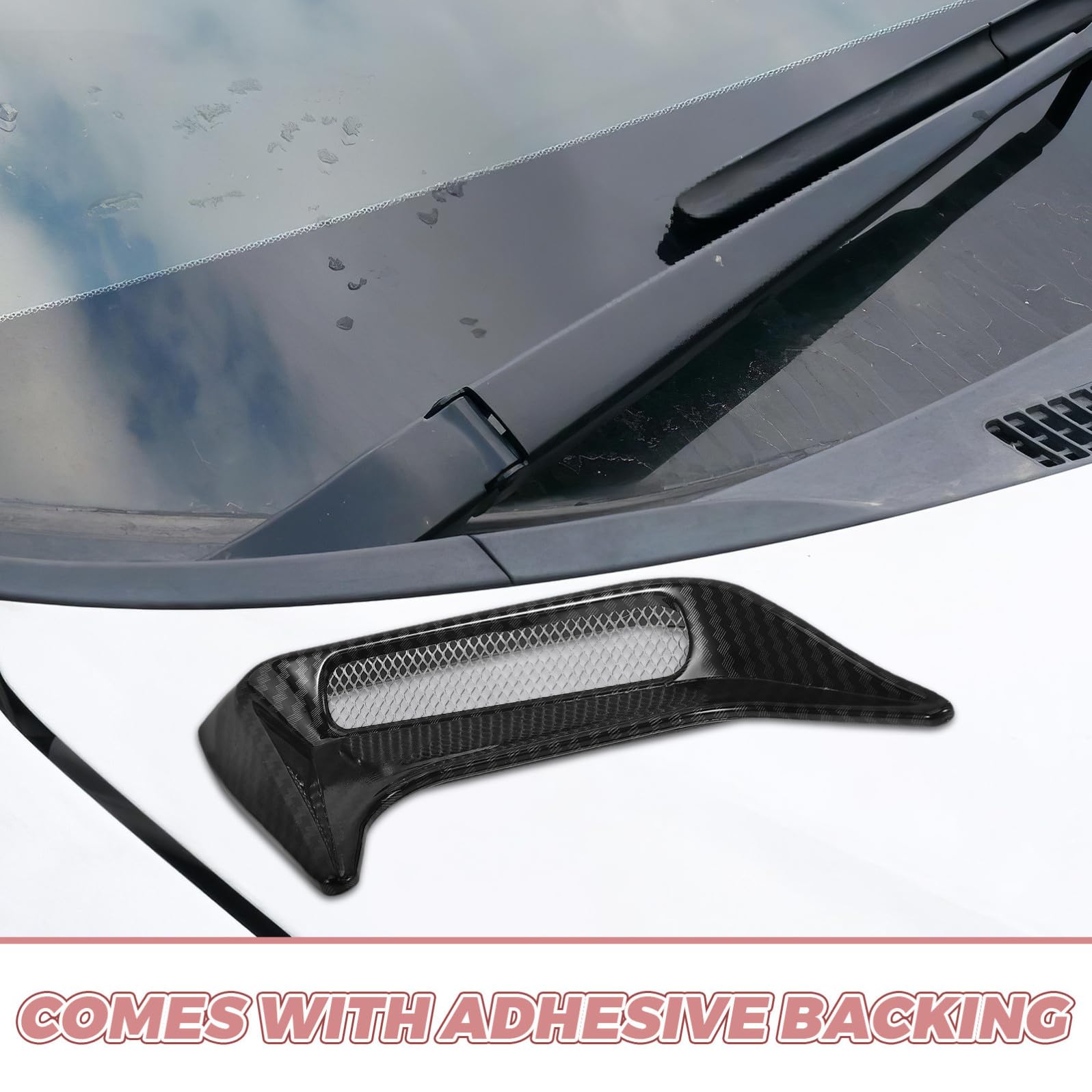 Presa d Aria Laterale per Auto Nero in Abs Decorazione Cofano Ventilazione Auto Modifica Esterni Design Realistico e Stile Unico