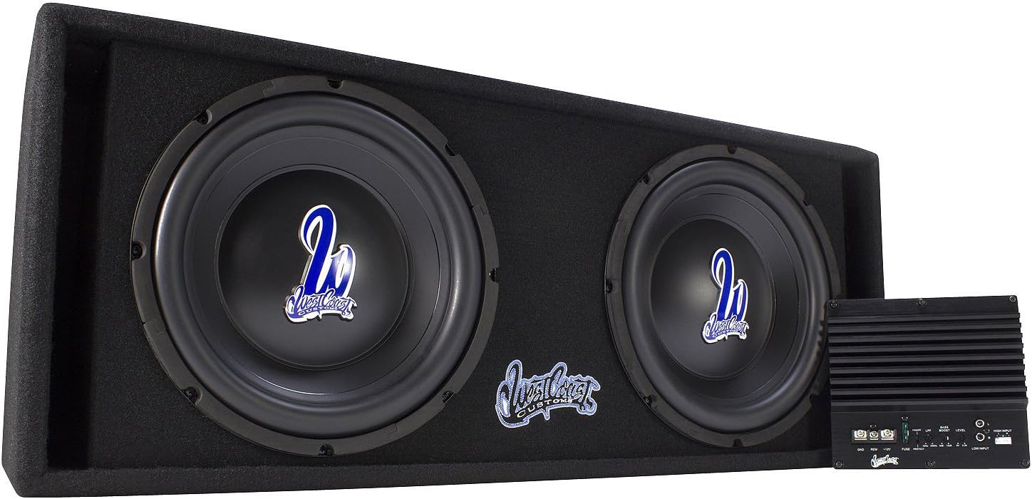 West Coast Customs WCC212A 600-Watt Dual 12-Inch Vacuum Formed Poly Coned Subwoofers - Set of 2