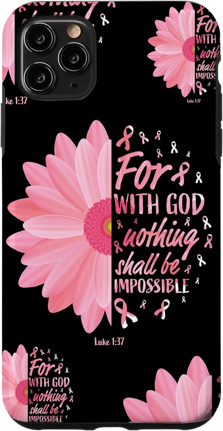 iPhone 12 Pro Max Christian Breast Cancer Phone Cases Breast Cancer Awareness Case