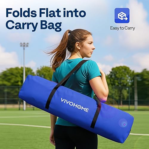 Miniatura 5 de VIVOHOME - Red de Bateo de Béisbol y Sóftbol - 7x7 pies Red de Soporte de Béisbol, Red de Práctica de Sóftbol para Golpear, Lanzar, Tirar con Tee de